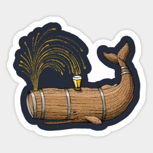 Cheers! Beer Barrel Whale Sticker